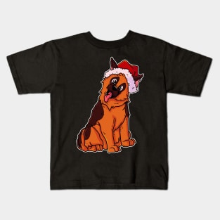 Christmas German Shepherd Kids T-Shirt